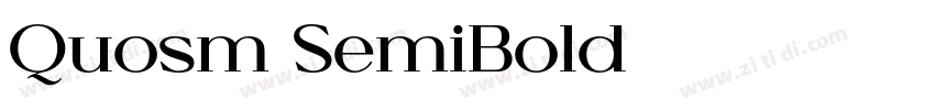 Quosm SemiBold字体转换